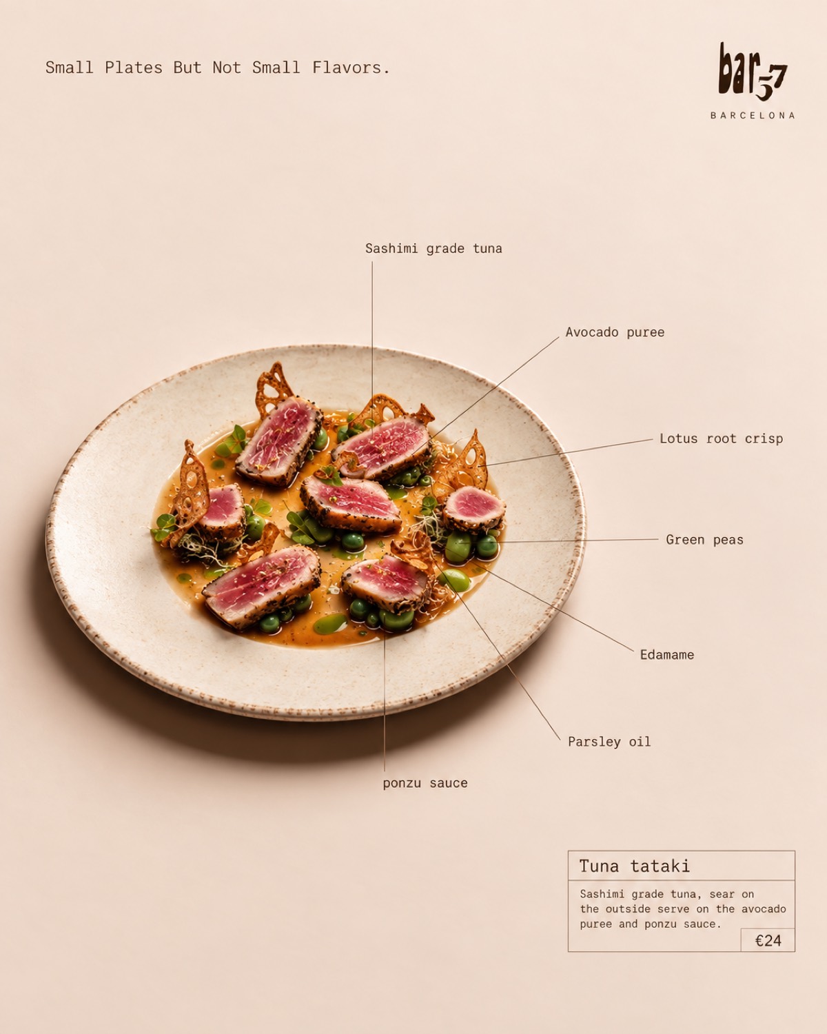 A Bar 57 table setting