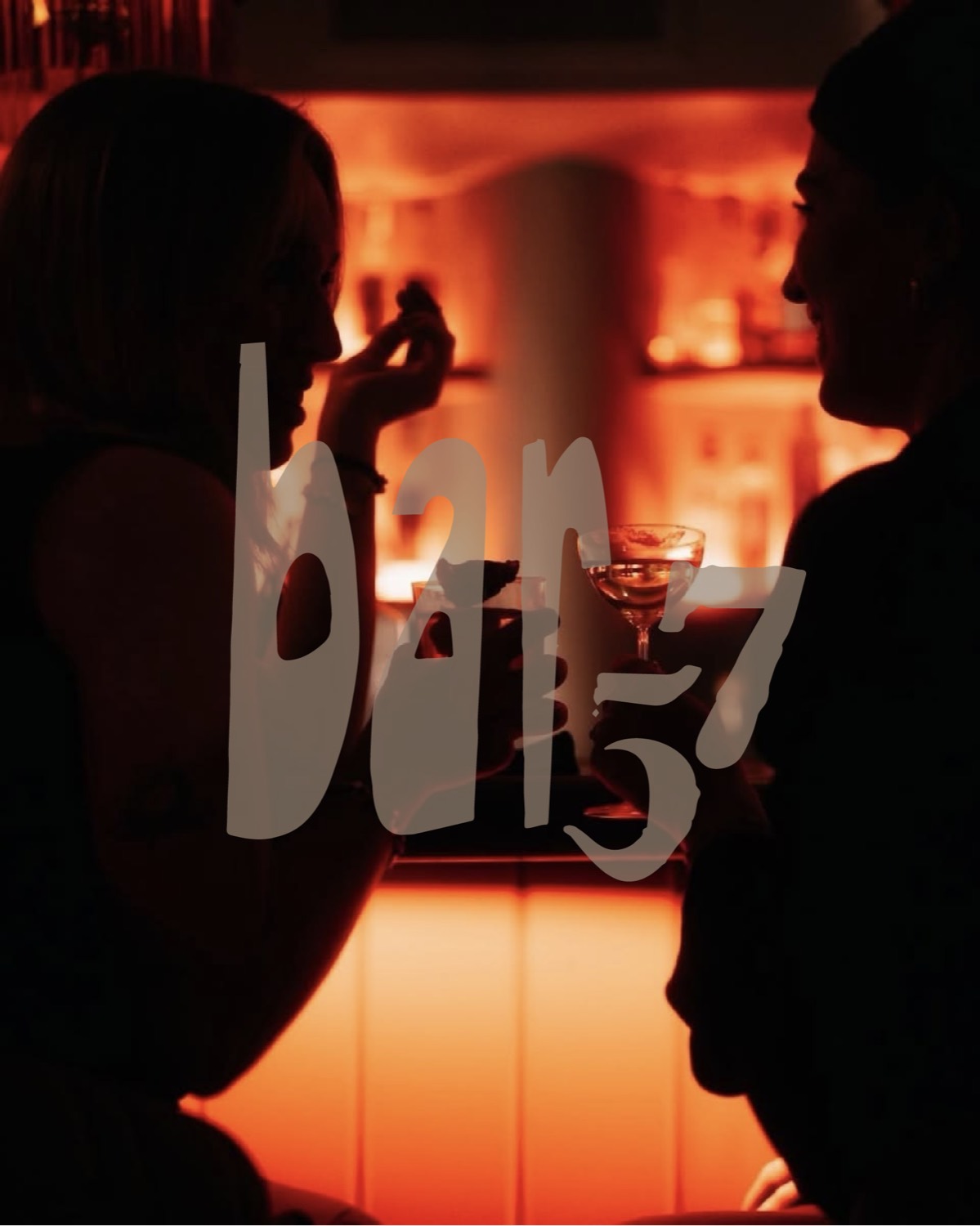 The Bar 57 wordmark in low light