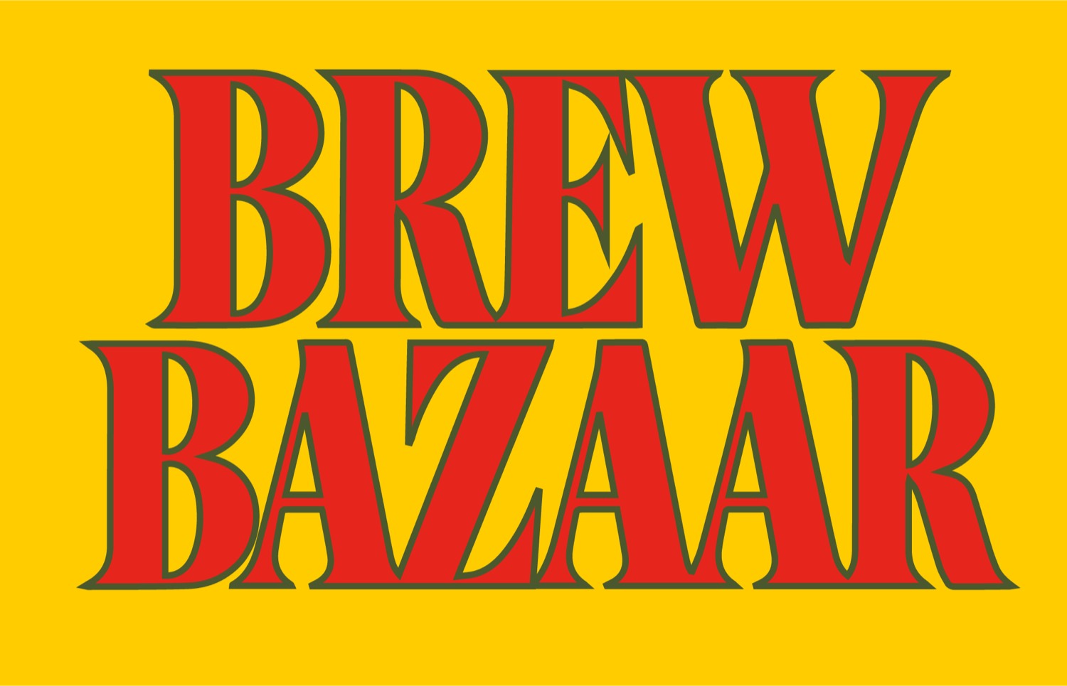Brew Bazaar packaging in red and yellow